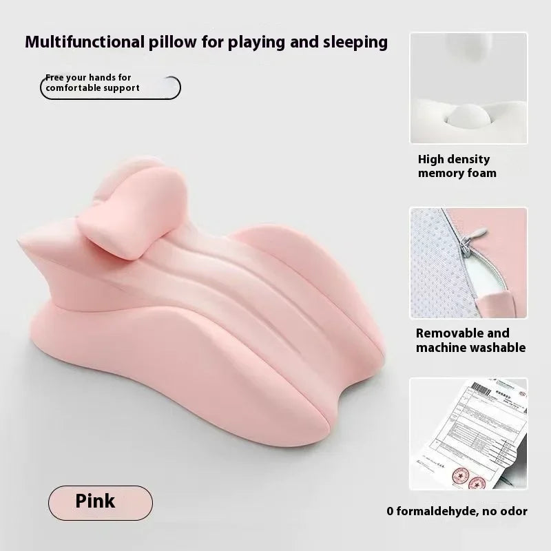 Almohada tumbada multifuncional para cama de noche, cojín de lectura propensa, almohada para teléfono, artefacto para dormir, cojín