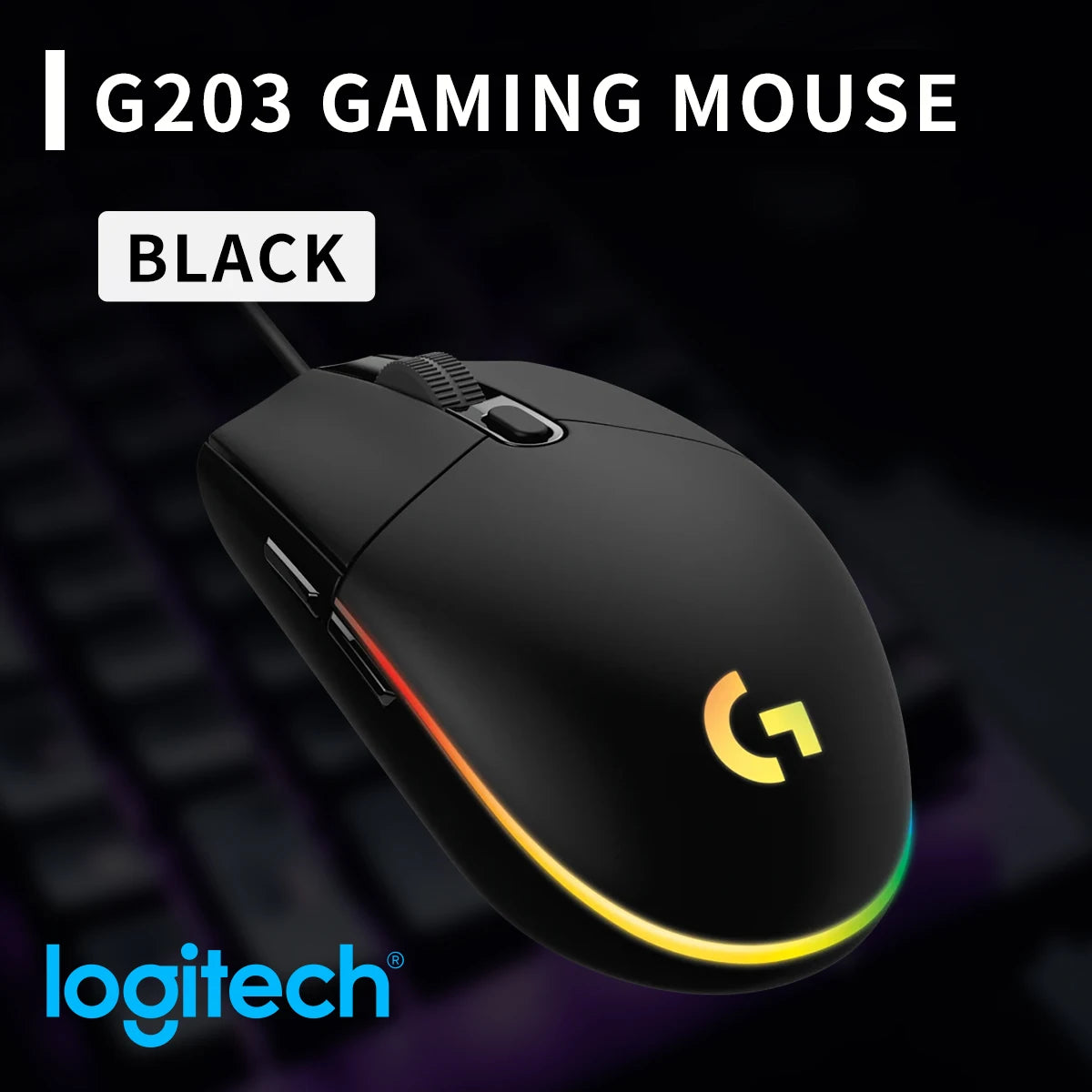 Mouse Gamer Logitech G203 | Precisión y Velocidad para Jugadores Casuales y Competitivos