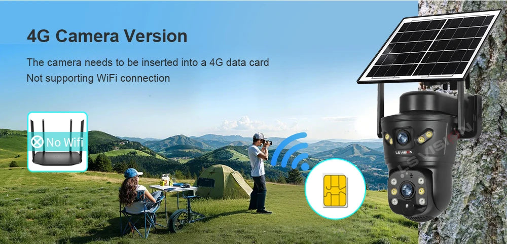Cámara Solar 4G | Funciona sin WiFi ni electricidad – Ideal para ranchos, terrenos y negocios