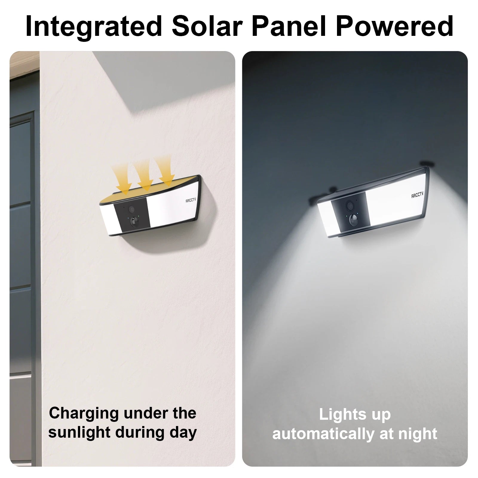 Cámara Solar de Seguridad ARCCTV 2K WiFi - Exterior con Reflector, Detección Humana y Audio Bidireccional