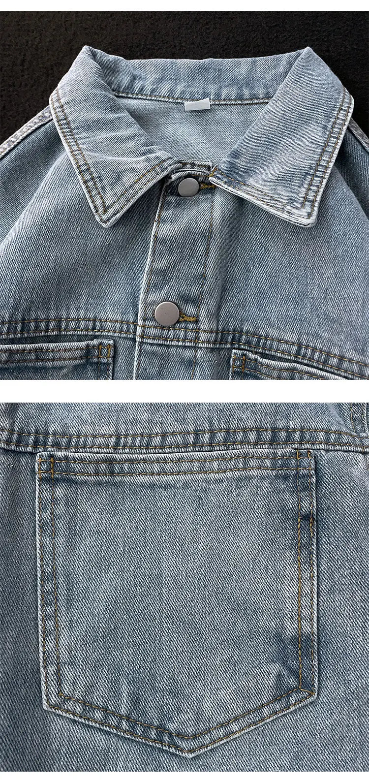 Chaqueta vaquera retro americana para hombre, estilo casual coreano, tendencia de primavera y otoño, ropa de trabajo, estilo ...