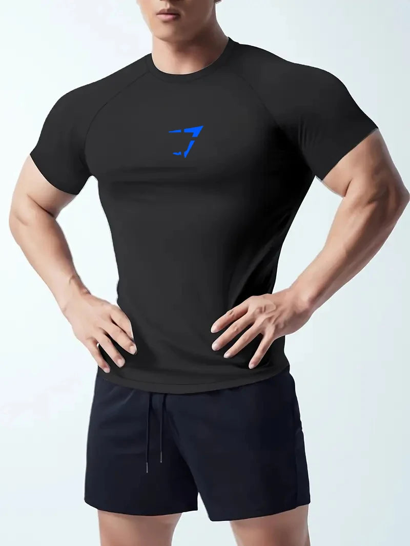 👕 Camiseta Fitness Deportiva para Hombre Transpirable, Alta Elasticidad y Secado Rápido | Ideal para Correr y Entrenar