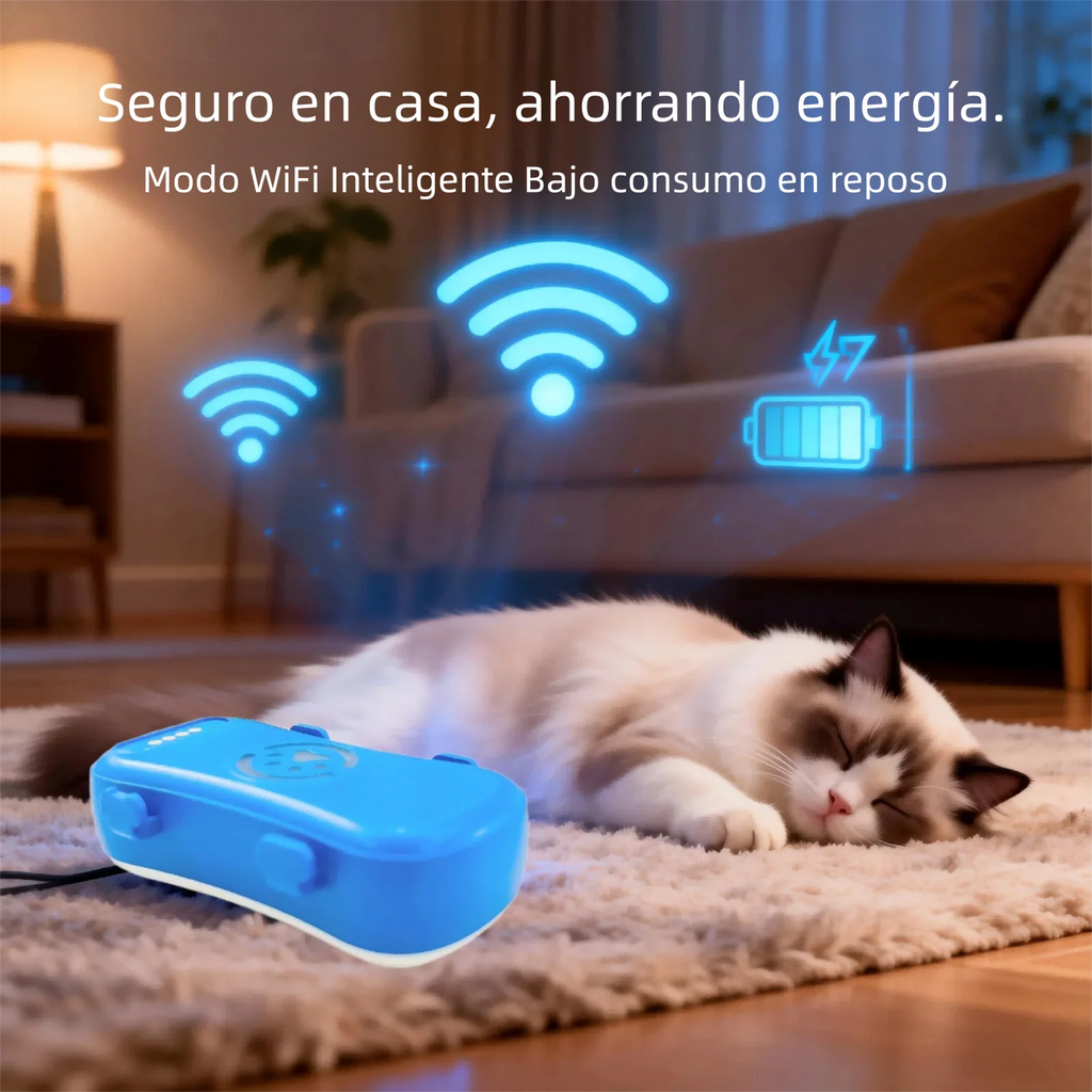 Collar GPS 4G para Perros y Gatos – Rastreador en Tiempo Real con SIM, Geocerca y +10 Días de Batería