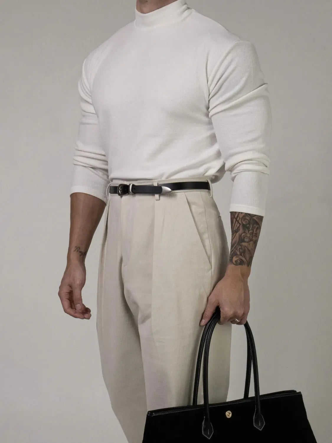 Camiseta deportiva para hombre, traje de entrenamiento de primavera y otoño, cuello alto roscado, corte ajustado, deportes, secado rápido, transpirable, mangas largas