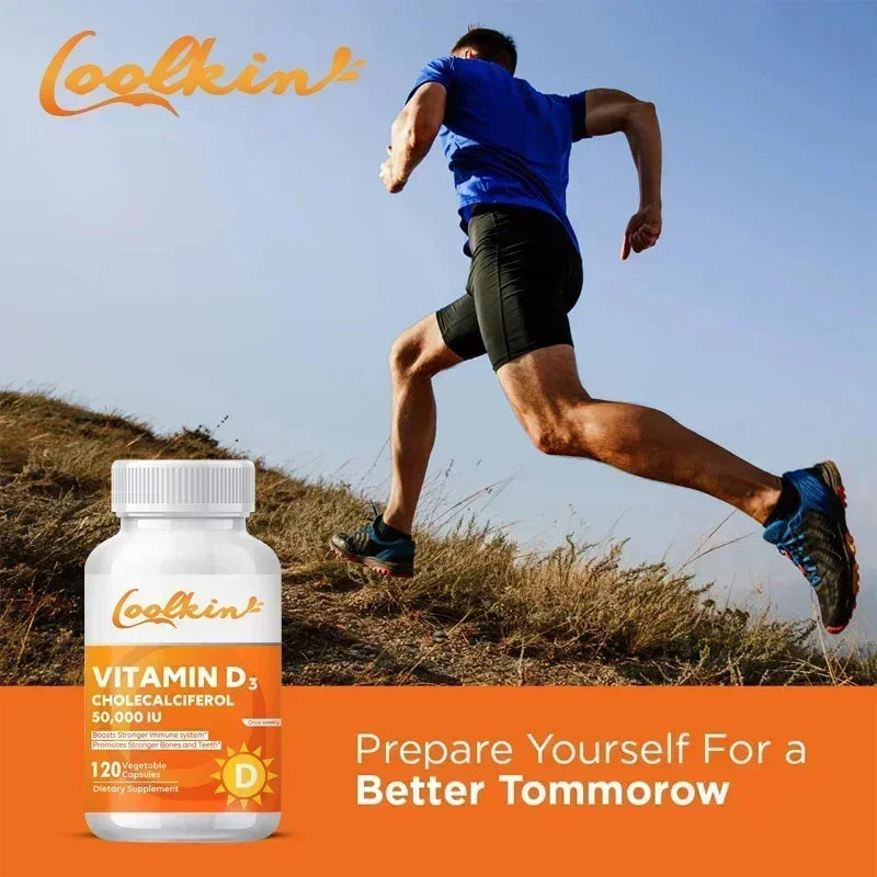 Vitamina D3 50,000 UI Xemenry | Apoyo para Huesos Fuertes, Función Muscular, Sistema Nervioso e Inmunidad