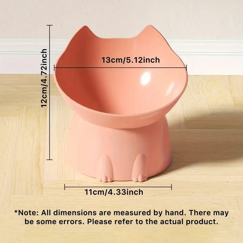 Cuenco Elevado Antivómito para Gatos | Plato Inclinado Antipunta que Protege el Cuello – Ideal para Gatitos y Adultos
