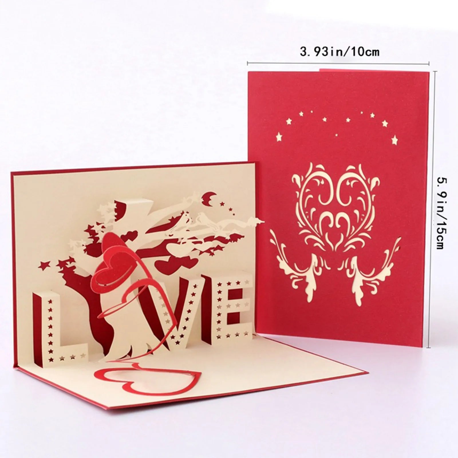 Tarjeta de Felicitación Tridimensional para el Día de San Valentín, Tarjeta de Regalo, Regalos para Fiestas, Decoración para Bodas