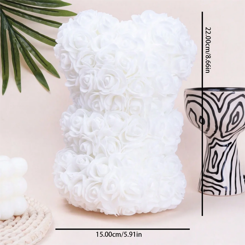 Buquê de transporte de osito de peluche de rosa de espuma. ¡Ideal para bodas, Día de la Madre, gracias a enfermeras/maestros u otras celebraciones!