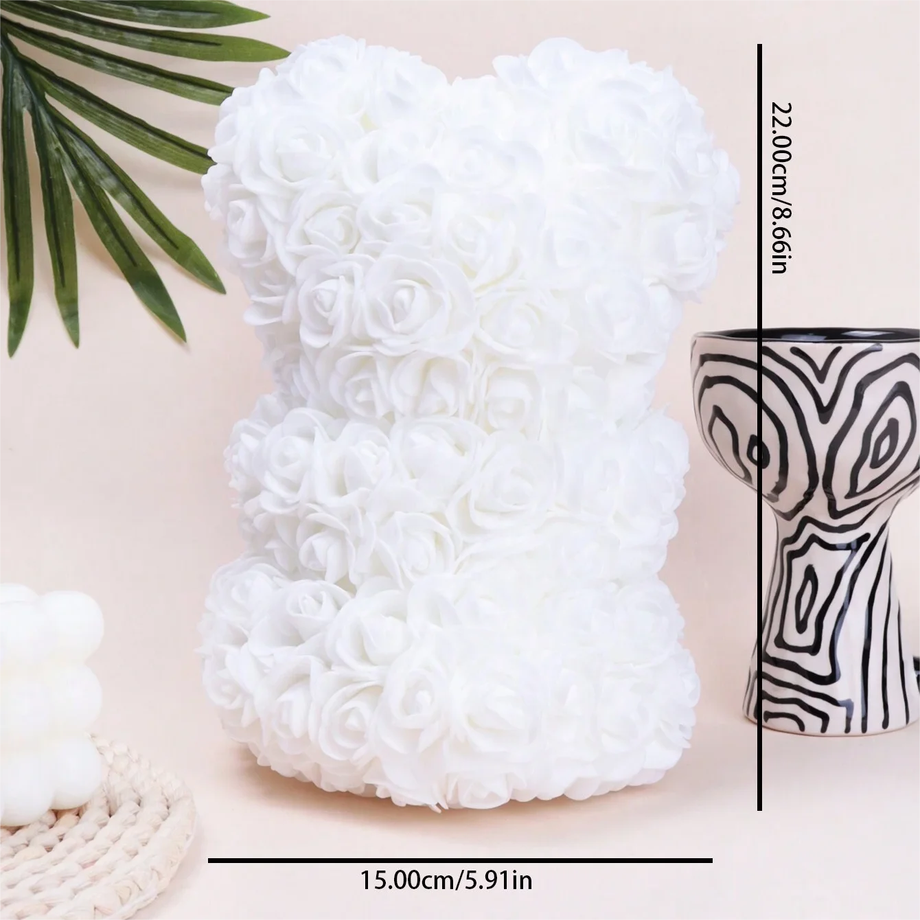 Buquê de transporte de osito de peluche de rosa de espuma. ¡Ideal para bodas, Día de la Madre, gracias a enfermeras/maestros u otras celebraciones!