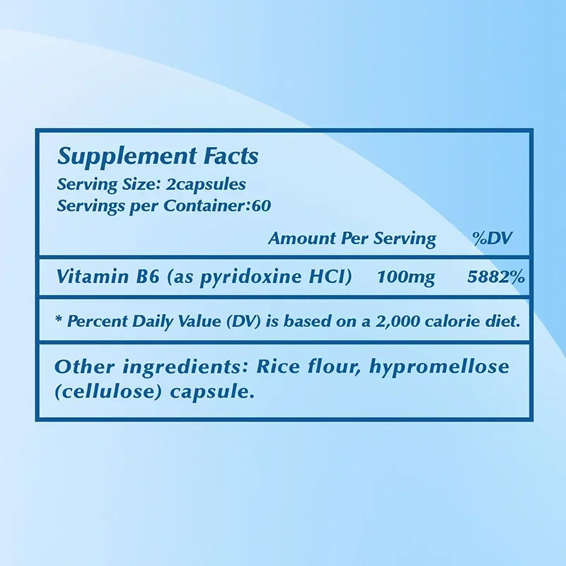 Vitamina B6 Pslalae | Apoyo al Metabolismo, Sistema Inmunológico y Salud Neurológica