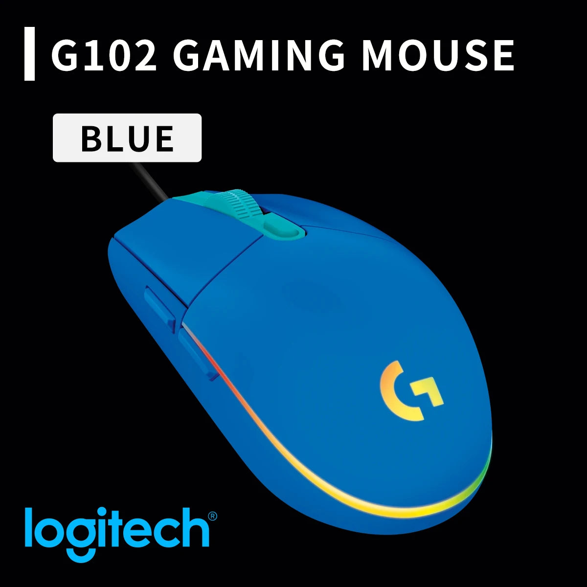 Mouse Gamer Logitech G102 | Sensor de Alta Precisión, Iluminación RGB y Rendimiento Duradero