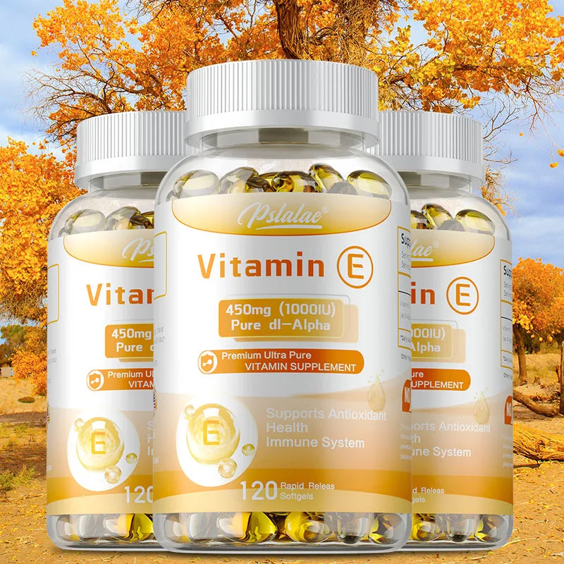 Vitamina E Xemenry | Antioxidante para Piel Hidratada, Elasticidad y Salud Ocular (30 / 60 / 120 cápsulas)