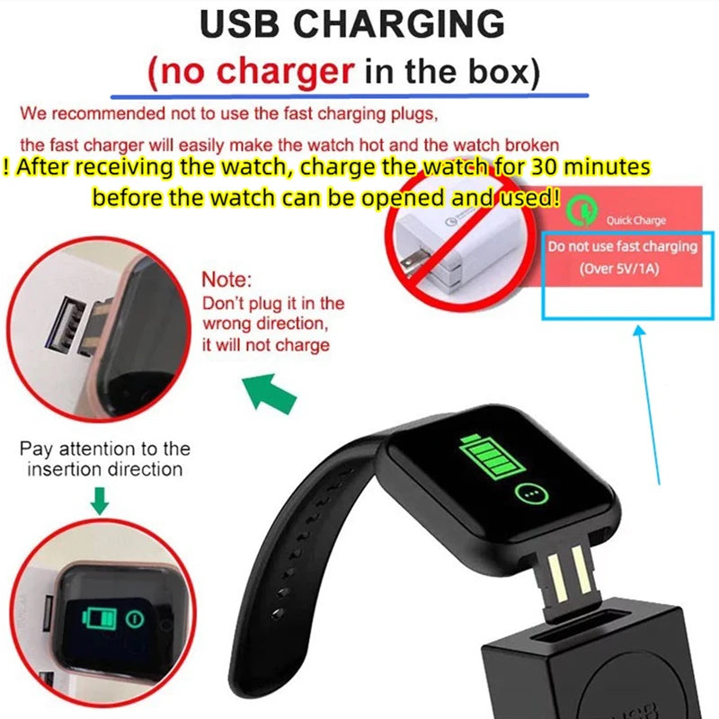 Smartwatch Reloj Inteligente para Hombre y Mujer - Monitor de Fitness con Mensajes - Pulsera Deportiva para Android e iOS