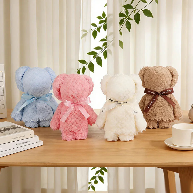 1-10 Uds. Toalla de oso de peluche, regalo para Baby Shower, recuerdos de fiesta de cumpleaños para niños, regalo de invitados de aniversario de boda, decoración navideña de Pascua