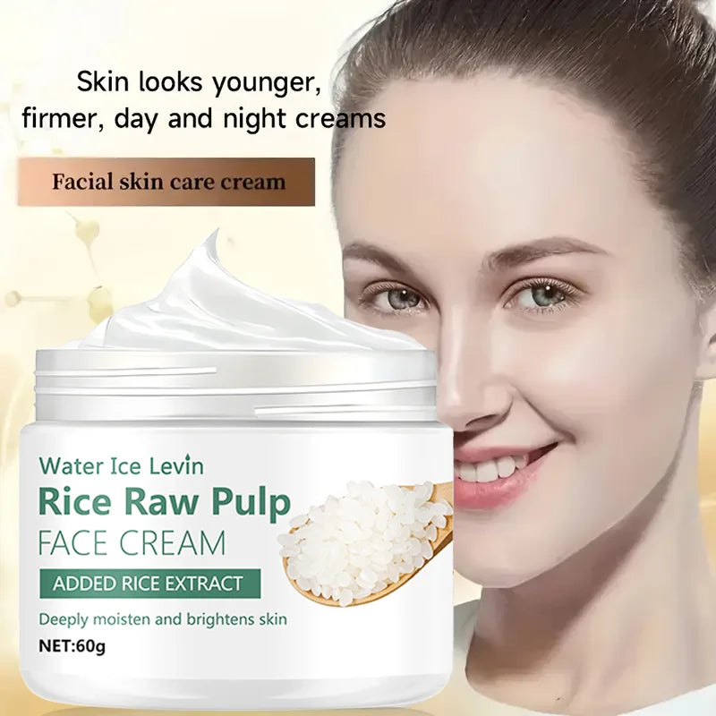 Crema Facial de Arroz - Hidratante Antienvejecimiento con Efecto Reafirmante