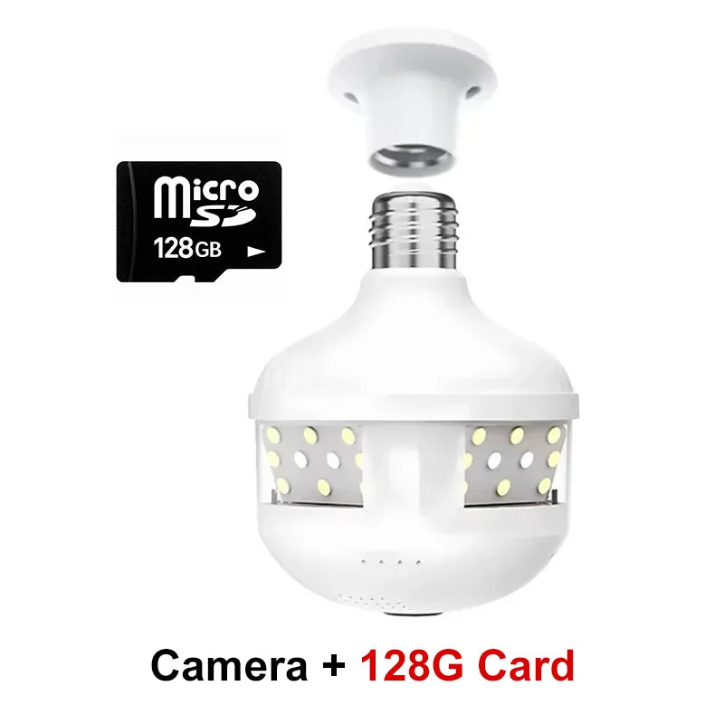 Cámara Bombilla WiFi V380 Pro 6MP E27 - Visión 360° Panorámica, Nocturna Color y Audio Bidireccional