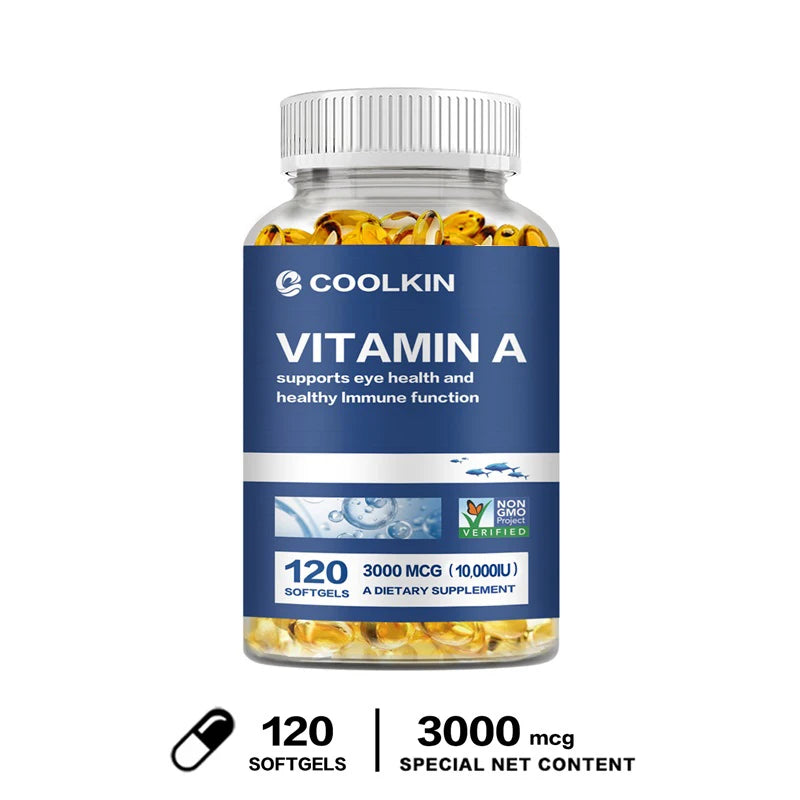 Vitamina A 10,000 UI Coolkin | Apoyo para la Salud de los Ojos, la Piel y el Sistema Inmunológico