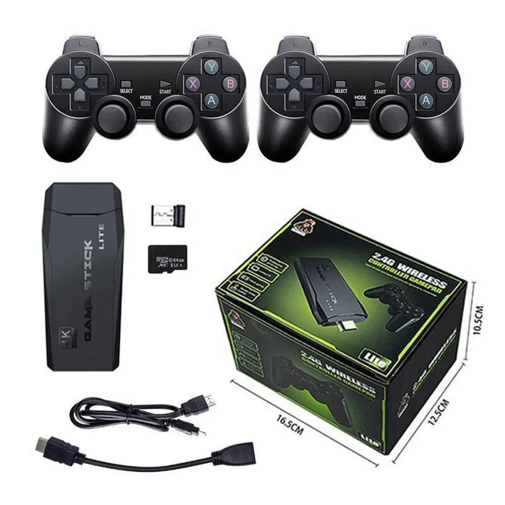 Consola Retro M8 4K Game Stick - 20,000 Juegos + Control Inalámbrico 64GB