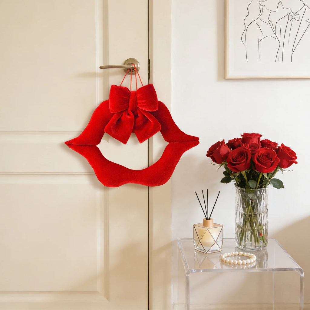 Adornos Rojos para el Día de San Valentín, Decoraciones para Fiestas de Parejas, Decoración del Hogar, Artículos de Regalo Festivos, Decoraciones con Temática Roja
