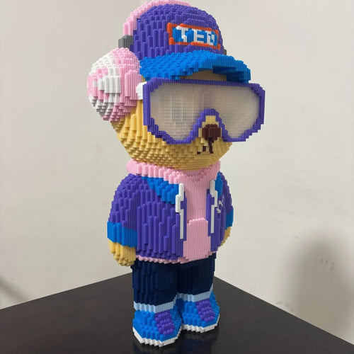 12008 piezas de oso de peluche para sala de estar, juguetes de bloques de construcción decorativos grandes, juego educativo de rompecabezas difícil, oso de peluche Buildin