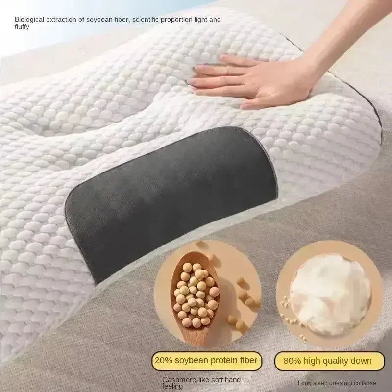 Almohada de masaje de punto lavable de alta calidad, soporte para el cuello para dormir mejor, almohada hipoalergénica, almohada para el hogar no se colapaza