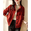 Chaqueta Corta de Motocicta para Mujer, de Alta Gama, Antienvejecimiento, Talla ande, Artística, Versátil, Moderna, para...