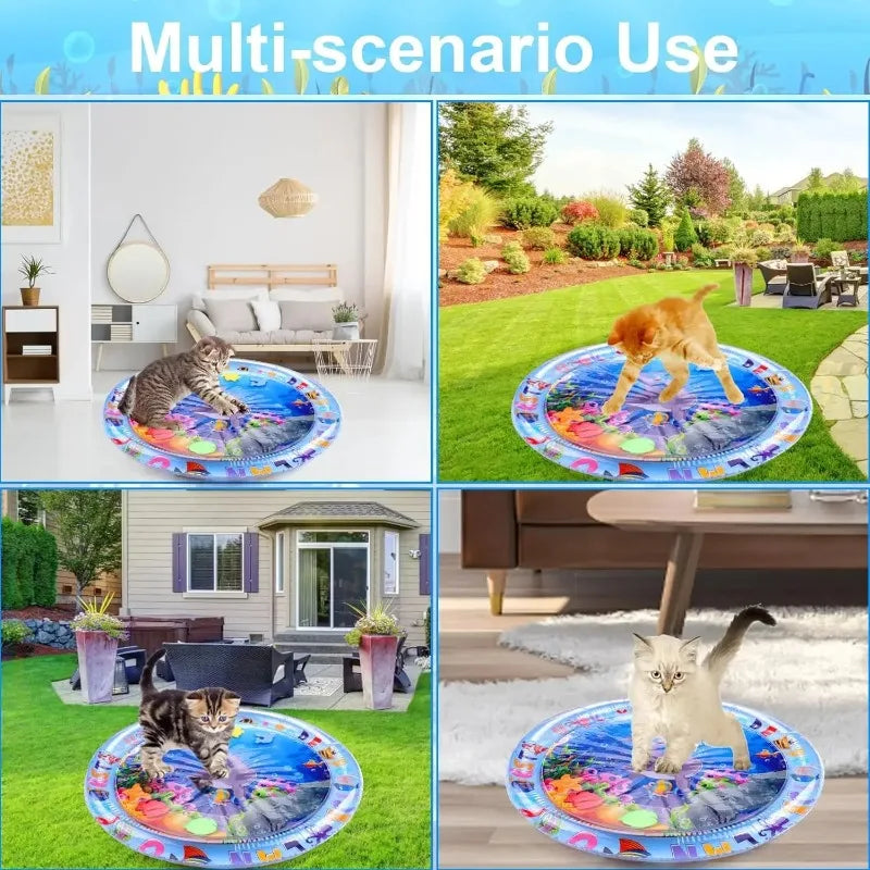 Alfombra Sensorial de Agua para Gatos y Perros – Juguete Interactivo Refrescante para Mascotas
