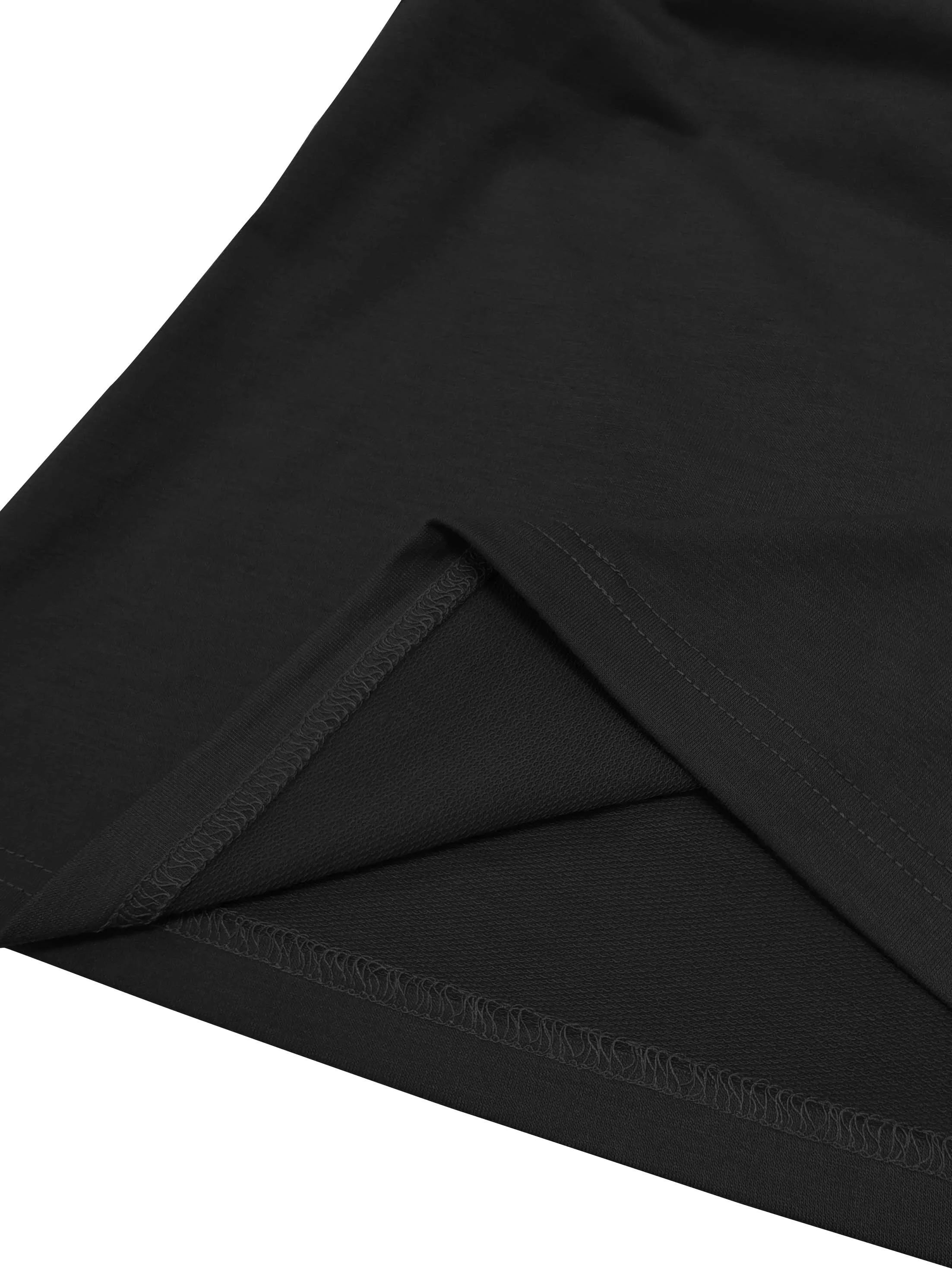 Camiseta con cuello redondo y estampado de oso de peluche, camiseta informal larga de otoño e invierno, camiseta de manga larga para mujer, camiseta holgada y cómoda en blanco y negro