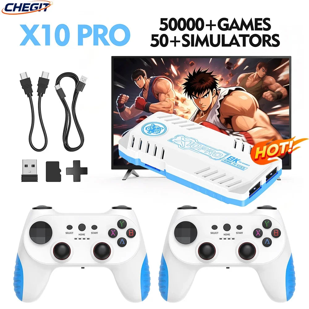 Consola X10 Pro 128GB - 50,000 Juegos 4K 3D Dual Control PS1/PSP/DC