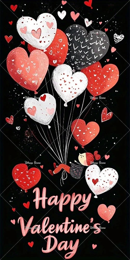 Banner de cubierta de puerta para el Día de San Valentín, rosas rojas, amor, fotografía, decoración de fondo, boda, novia, suministros para fiesta del Día de la madre