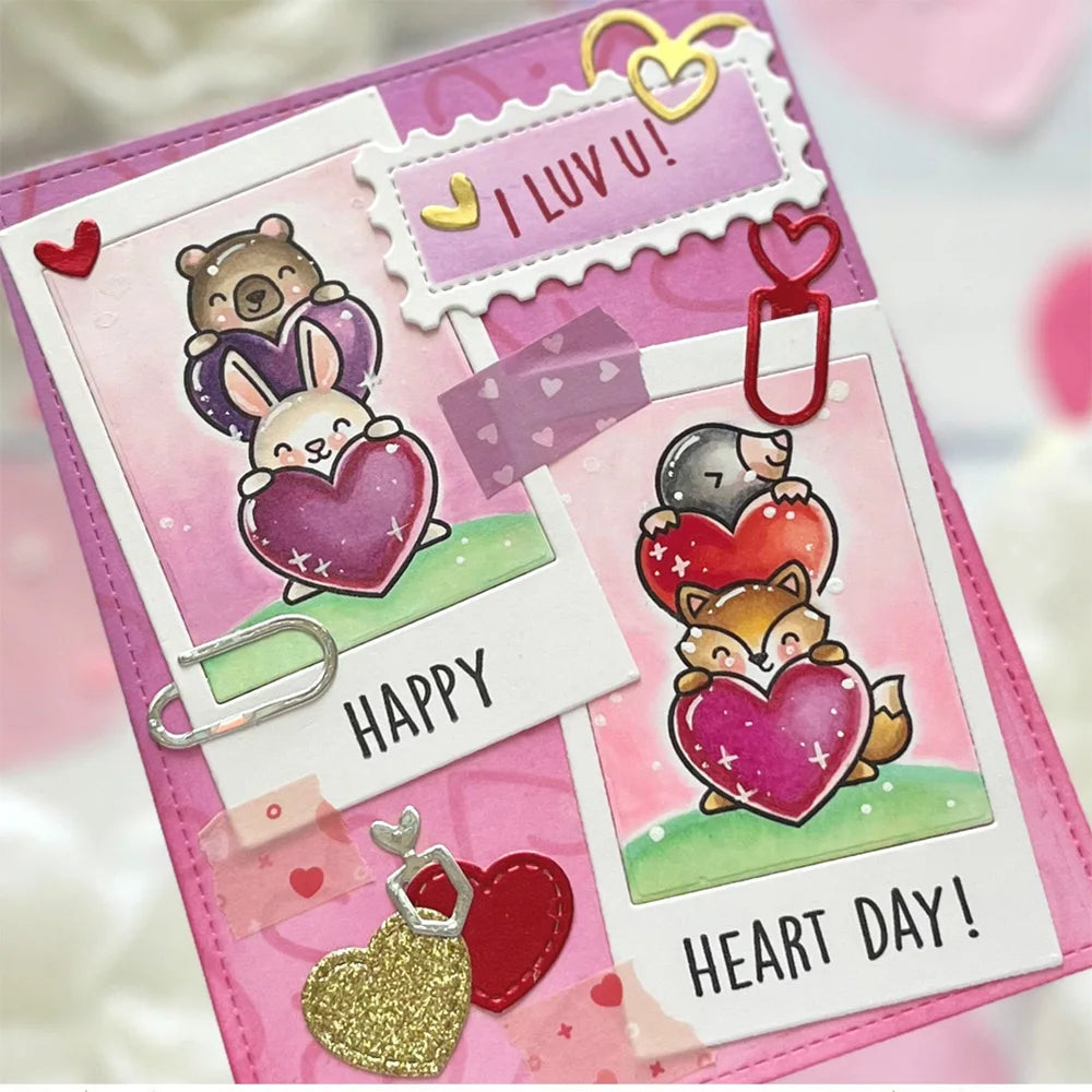 Troqueles de Corte de Metal con Tema de San Valentín, para Repujado y Recorte, para Manualidades, Tarjetas y Scrapbooking