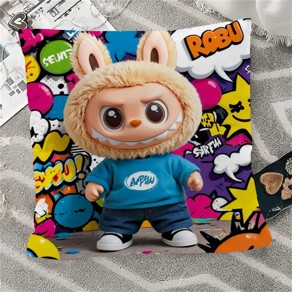 Funda de almohada Funda de cojín Fundas de almohada de anime S-labubus-P Fundas de almohada para almohadas de cama Cojines decorativos Hogar y decoración