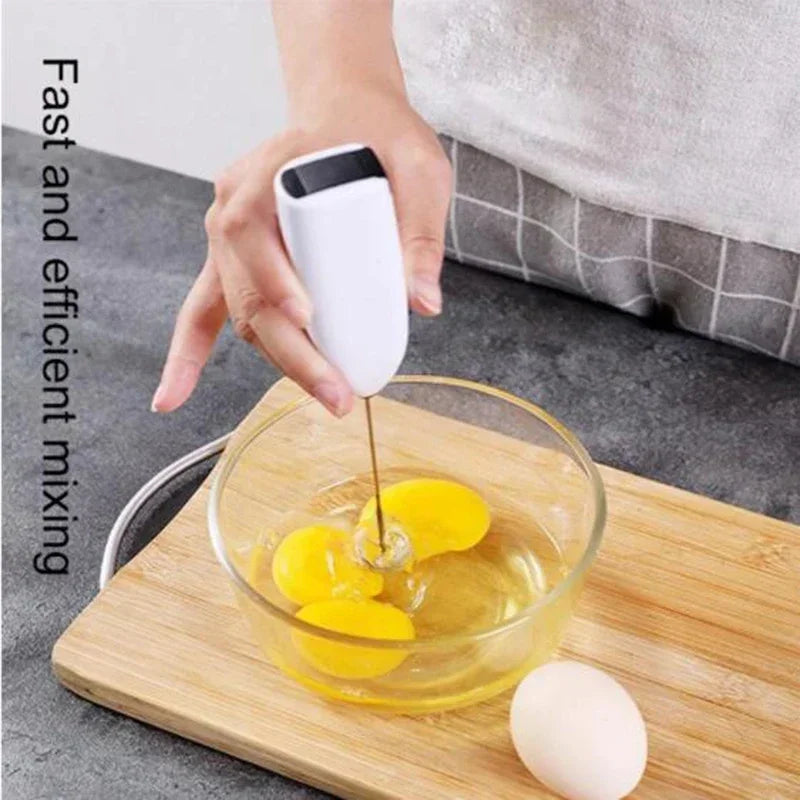 Batidor Eléctrico de Mano Mini - Espumador de Leche para Café y Cocina