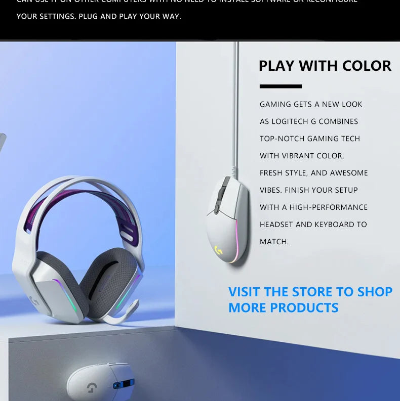 🖱️ Mouse Gamer con Cable Logitech G203 Precisión Profesional, 6 Botones Programables y Diseño Ergonómico