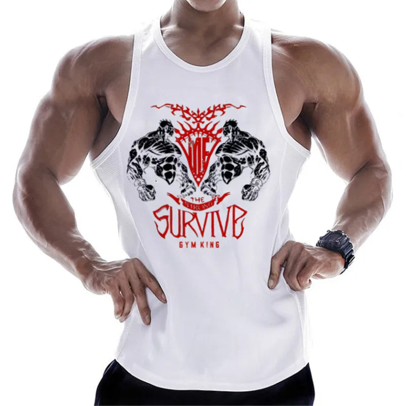 Camiseta de algodón sin mangas para hombre, ropa deportiva para entrenamiento, culturismo