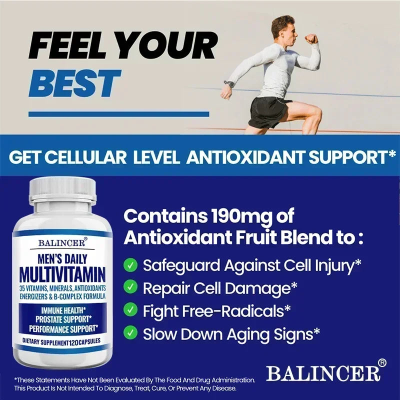 Multivitamina para Hombres Daitea | Apoyo para Energía, Corazón, Inmunidad y Salud de la Próstata