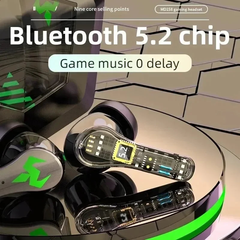 Auriculares Inalámbricos TWS con Pantalla Digital - Bluetooth para Gaming