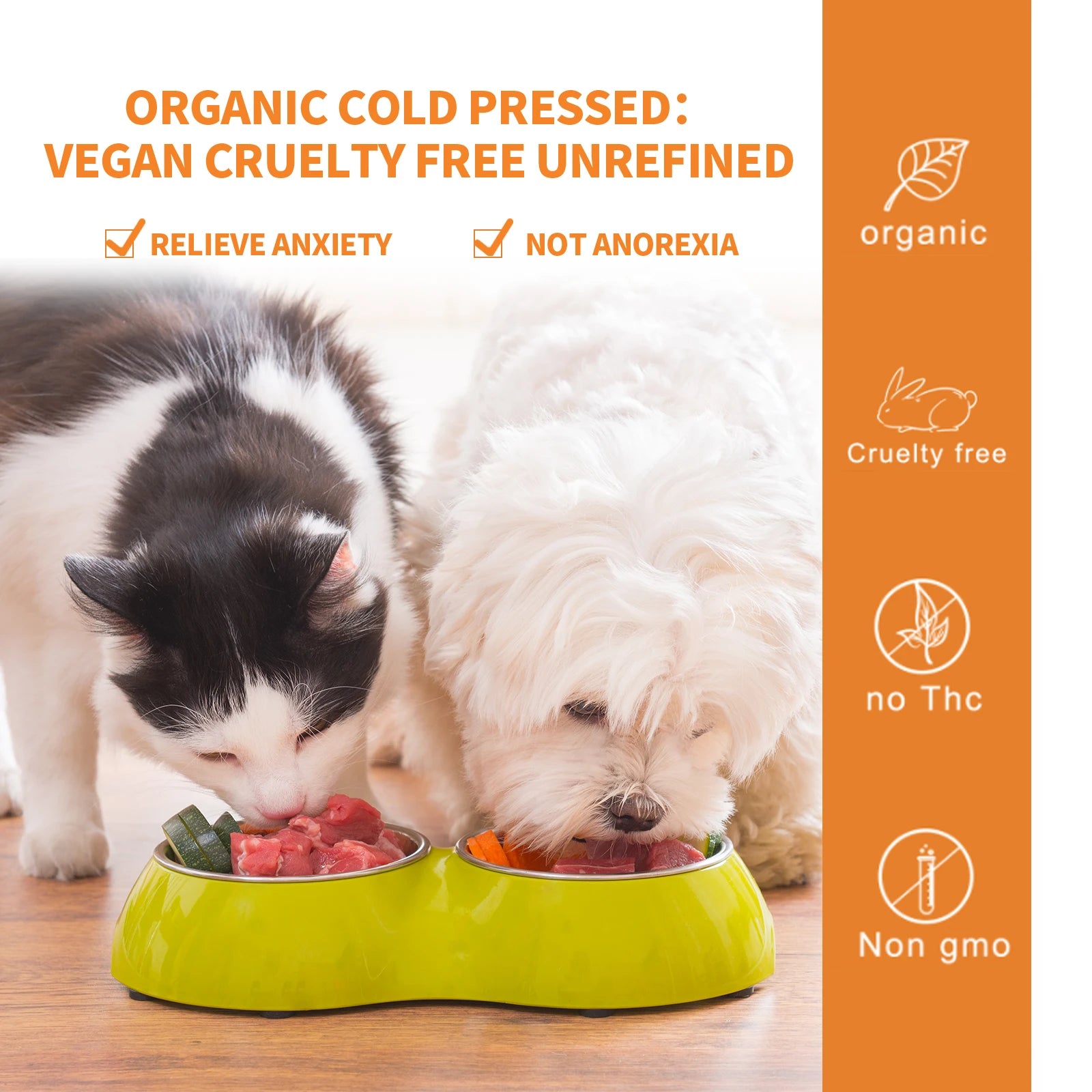 Aceite Calmante de Semillas de Cáñamo para Mascotas – Reduce Estrés y Ansiedad en Perros y Gatos