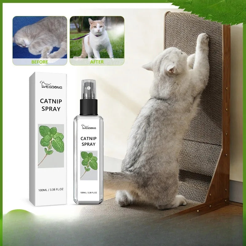 Spray Natural de Hierba Gatera para Gatos – Estimulante, Calmante y Entrenamiento de Mascotas