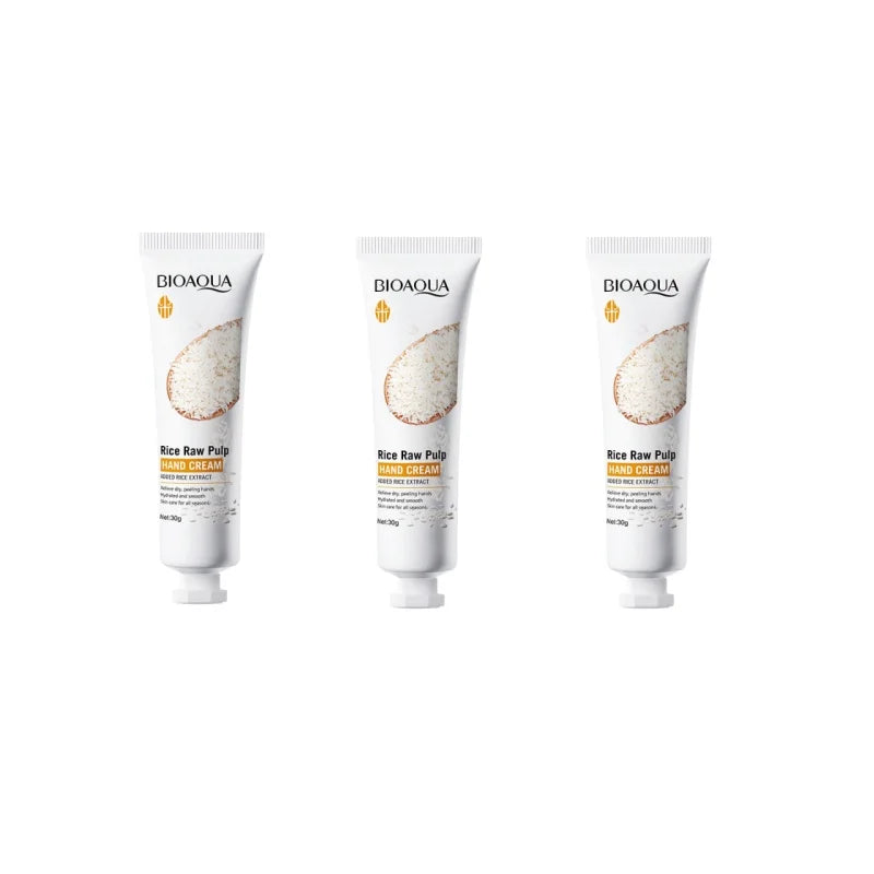 Crema de Manos de Arroz Hidratante - Suaviza y Repara Piel Seca y Áspera