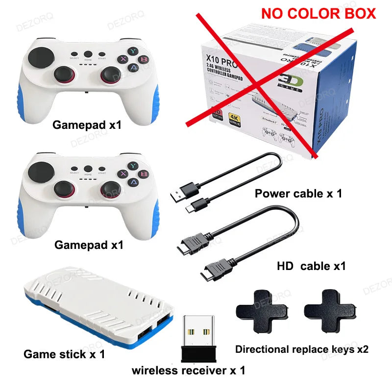 Consola X10 Pro 128GB - 50,000 Juegos Retro 4K Dual Gamepad Inalámbrico