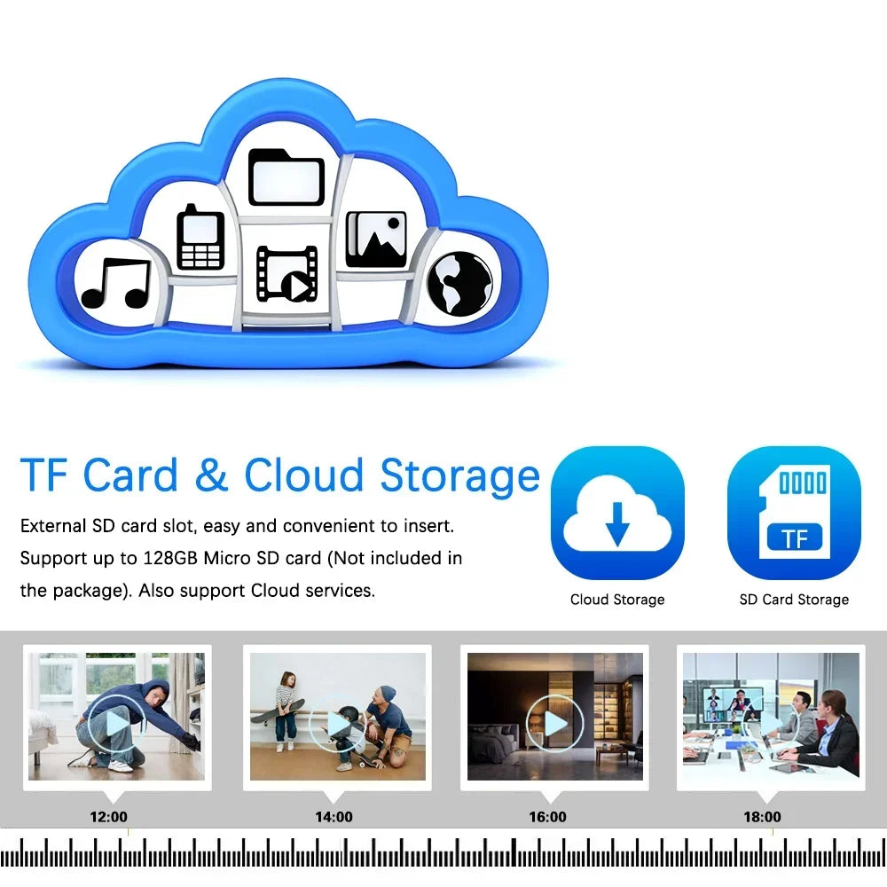 Cámara de Seguridad WiFi V380 Pro 4MP - Visión Nocturna Color, Detección Humana y Foco LED