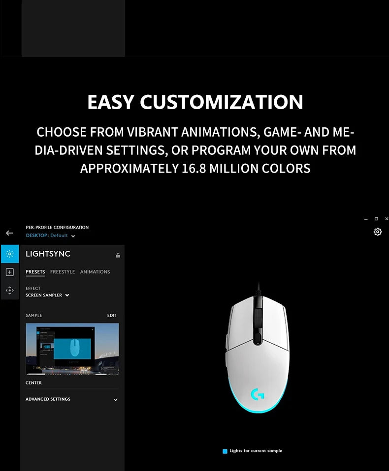 Mouse Gamer Logitech G102 | Sensor de Alta Precisión, Iluminación RGB y Rendimiento Duradero