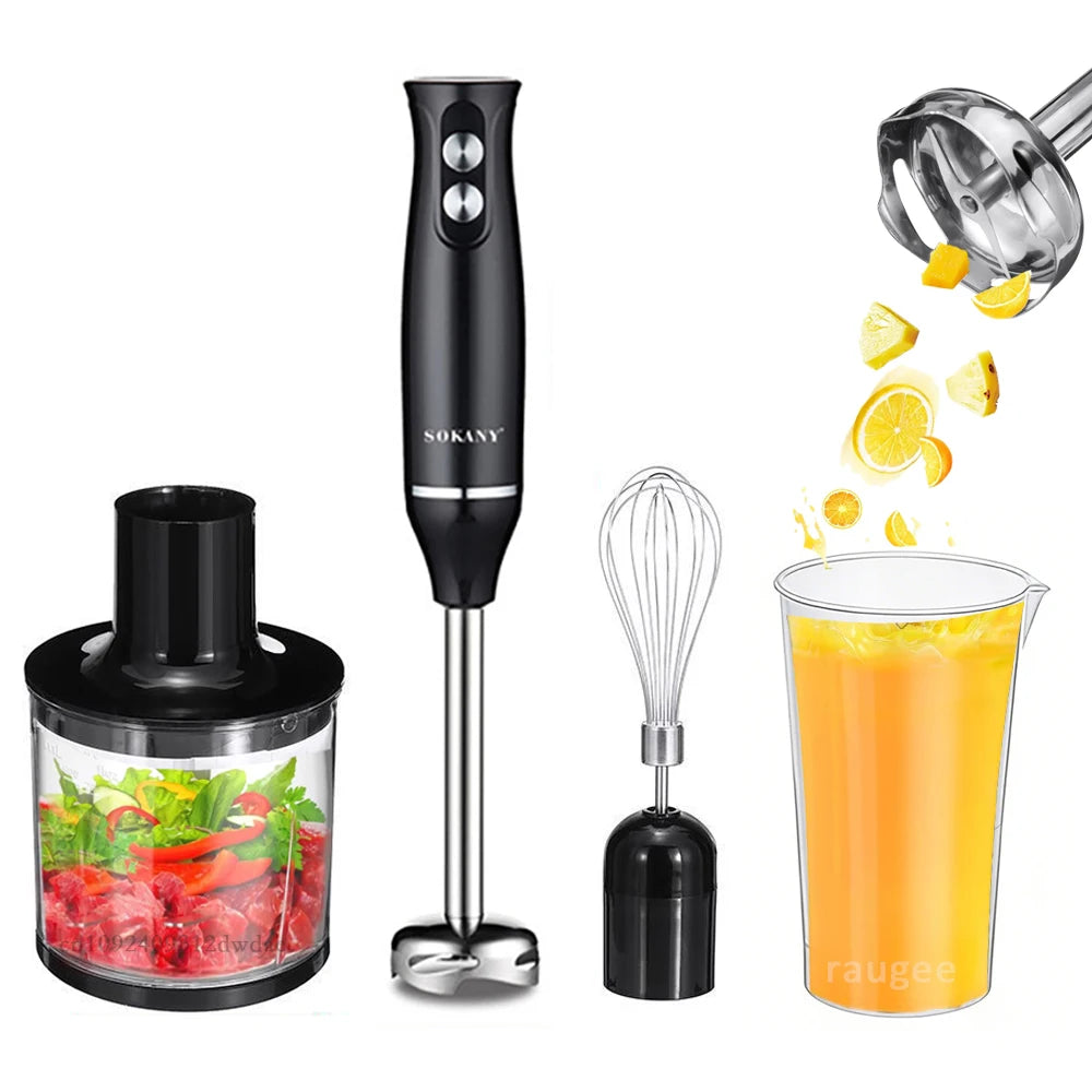 Licuadora de Inmersión 4 en 1 - Batidora de Mano Eléctrica Multifuncional