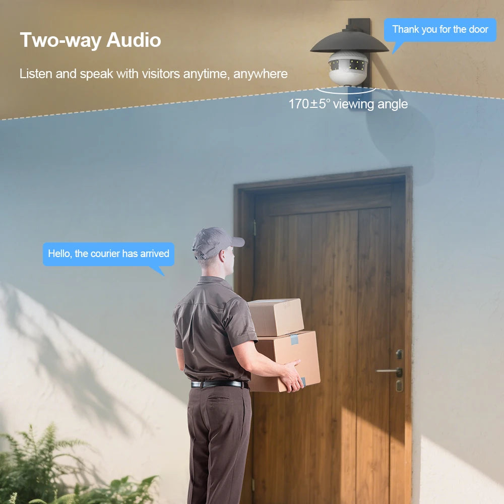 Cámara Bombilla WiFi V380 Pro 6MP E27 - Visión 360° Panorámica, Nocturna Color y Audio Bidireccional