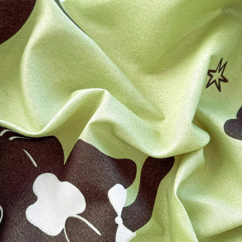 Sábana Bajera Infantil con Estampado de Gato - Ajustable Individual/Queen/King