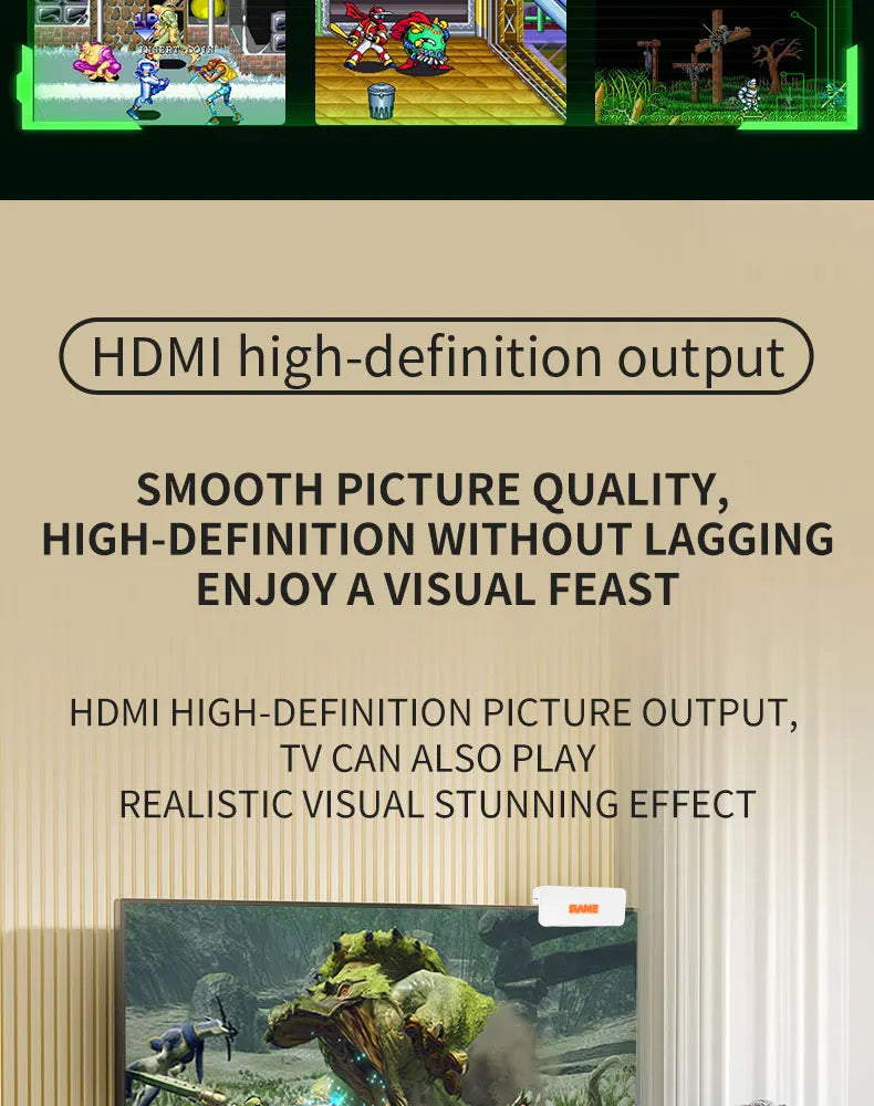 Consola Retro Y7 Super TV Game Box - 10,000+ Juegos HD Dual Control 128GB