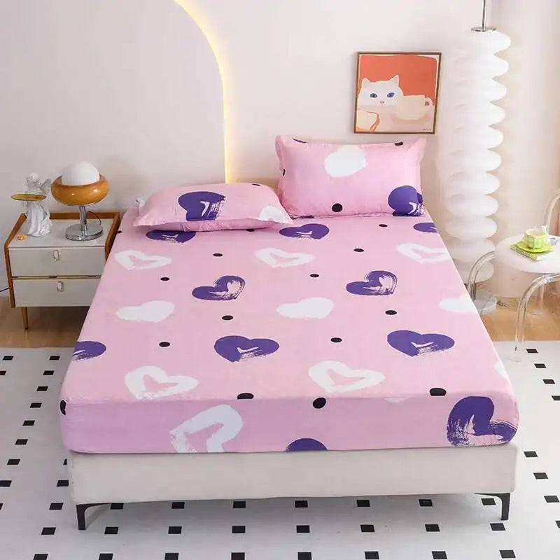 Sábana Bajera Estampado Floral - Individual/Queen/King Ajustable