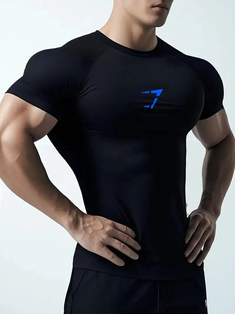 👕 Camiseta Fitness Deportiva para Hombre Transpirable, Alta Elasticidad y Secado Rápido | Ideal para Correr y Entrenar