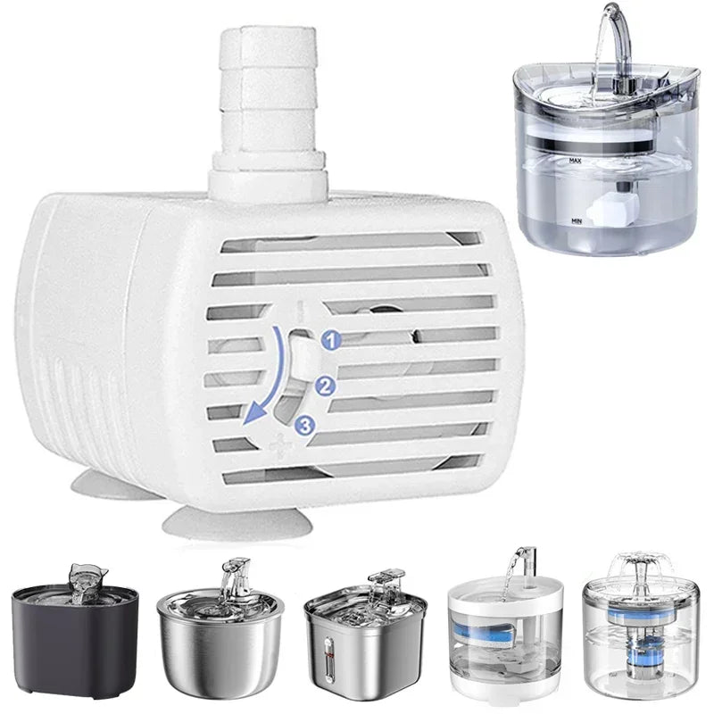 Bomba de Agua USB para Fuente de Mascotas – Motor Silencioso con Protección Antiseco para Bebedero de Gatos y Perros